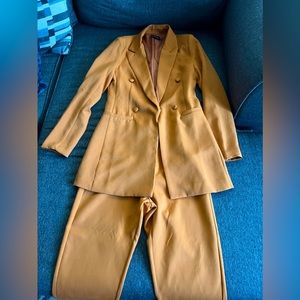 orange suit set.